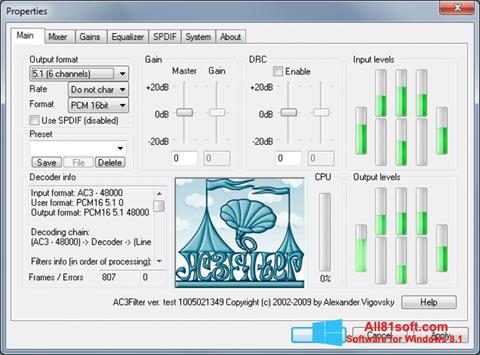 Screenshot AC3Filter para Windows 8.1