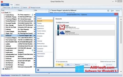 Screenshot Gmail Notifier para Windows 8.1