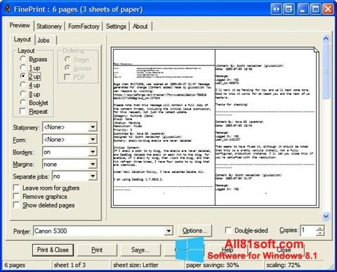 Screenshot FinePrint para Windows 8.1