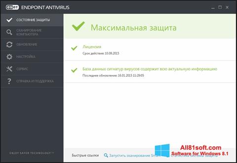 Screenshot ESET Endpoint Antivirus para Windows 8.1