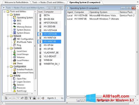 Screenshot Remote Administration Tool para Windows 8.1