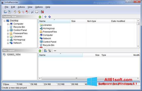 Screenshot InfraRecorder para Windows 8.1