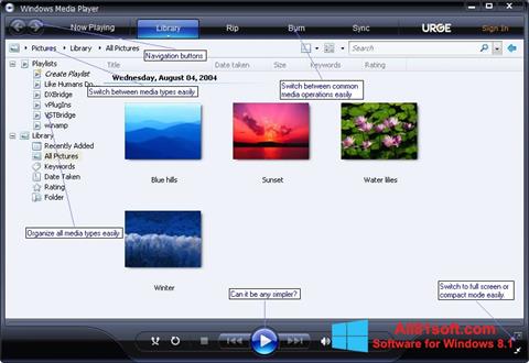 Screenshot Media Player para Windows 8.1