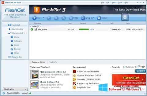 Screenshot FlashGet para Windows 8.1