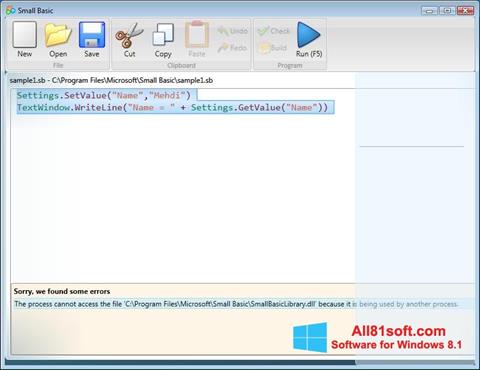 Screenshot Small Basic para Windows 8.1