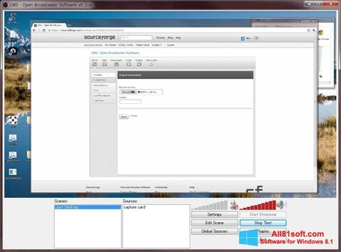 Screenshot Open Broadcaster Software para Windows 8.1