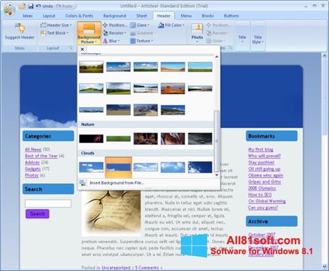 Screenshot Artisteer para Windows 8.1