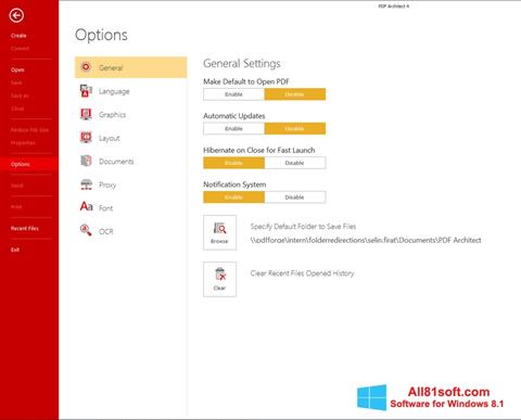 Screenshot PDF Architect para Windows 8.1