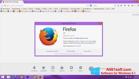 Screenshot Mozilla Firefox Offline Installer para Windows 8.1