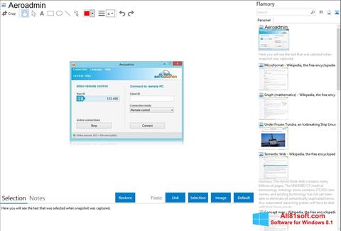 Screenshot AeroAdmin para Windows 8.1