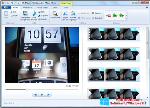 Screenshot Windows Live Movie Maker para Windows 8.1