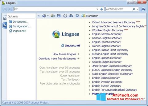 Screenshot Lingoes para Windows 8.1