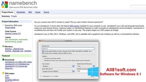 Screenshot NameBench para Windows 8.1