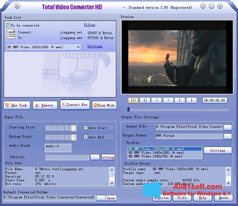 Screenshot Total Video Converter para Windows 8.1