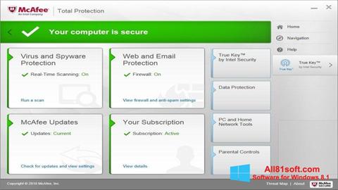 Screenshot McAfee Total Protection para Windows 8.1