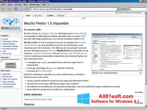 Screenshot Mozilla Firefox para Windows 8.1