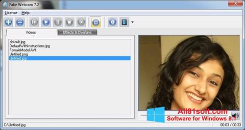 Screenshot Fake Webcam para Windows 8.1