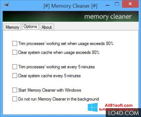 Screenshot Memory Cleaner para Windows 8.1