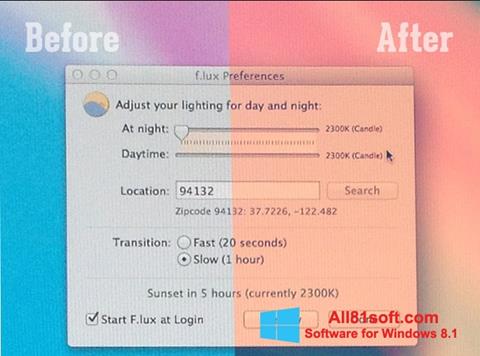 Screenshot F.lux para Windows 8.1