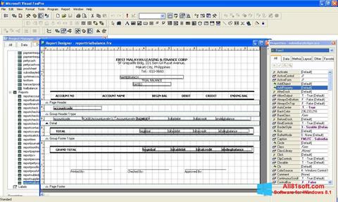 Screenshot Microsoft Visual FoxPro para Windows 8.1