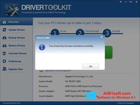 Screenshot Driver Toolkit para Windows 8.1
