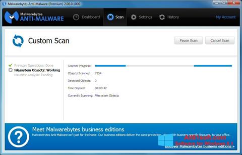 Screenshot Malwarebytes Anti-Malware para Windows 8.1
