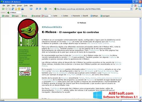 Screenshot K-Meleon para Windows 8.1