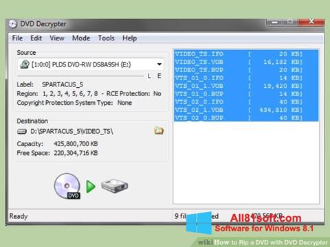 Screenshot DVD Decrypter para Windows 8.1