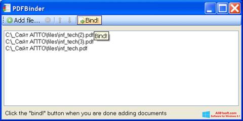 Screenshot PDFBinder para Windows 8.1