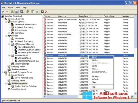 Screenshot DeviceLock para Windows 8.1