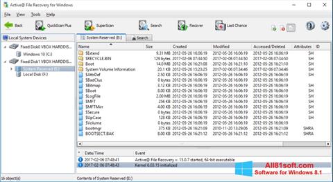 Screenshot Active File Recovery para Windows 8.1