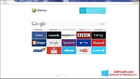 Screenshot Orbitum para Windows 8.1