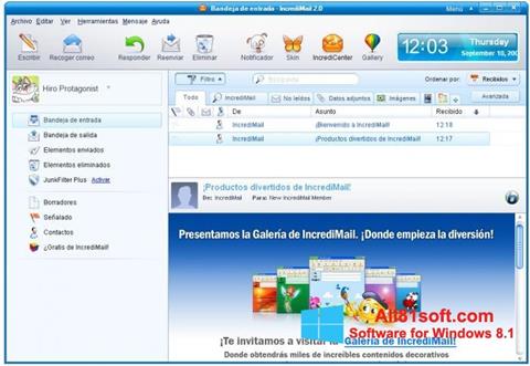 Screenshot IncrediMail para Windows 8.1