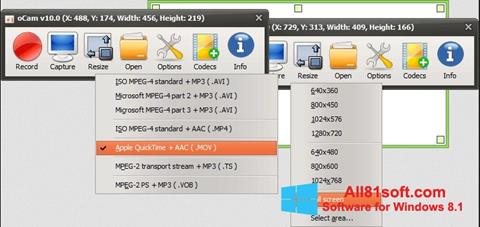 Screenshot oCam Screen Recorder para Windows 8.1