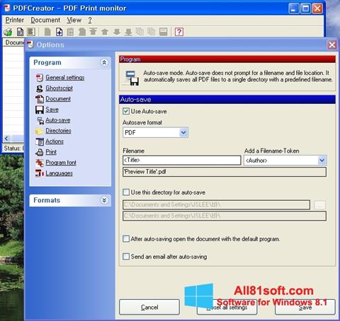 Screenshot PDFCreator para Windows 8.1