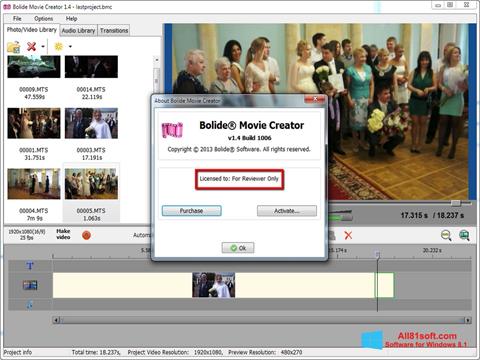 Screenshot Bolide Movie Creator para Windows 8.1