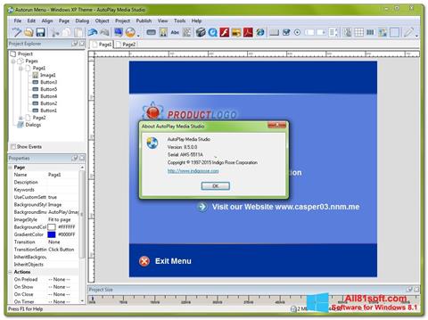 Screenshot AutoPlay Media Studio para Windows 8.1