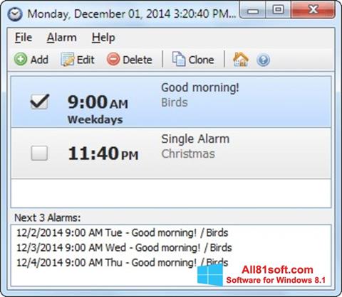 Screenshot Free Alarm Clock para Windows 8.1