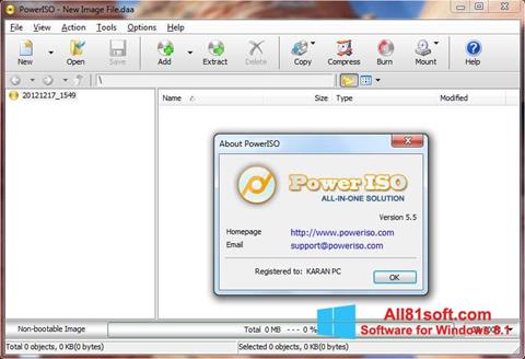 Screenshot PowerISO para Windows 8.1