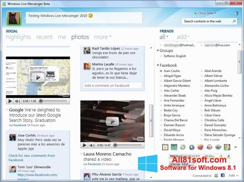 Screenshot Windows Live Messenger para Windows 8.1