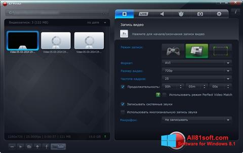 Screenshot Mirillis Action! para Windows 8.1