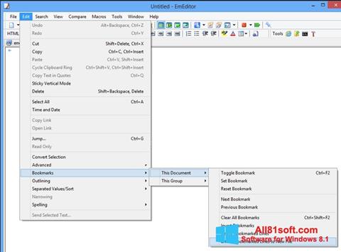 Screenshot EmEditor para Windows 8.1