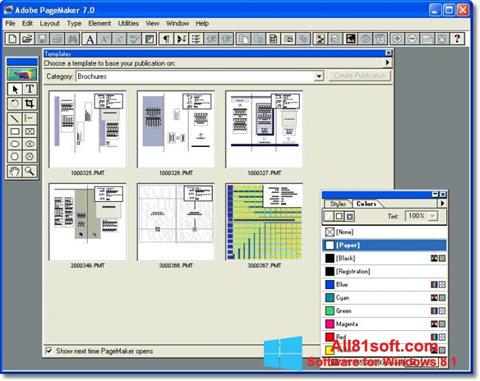 Screenshot Adobe PageMaker para Windows 8.1