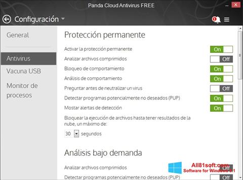Screenshot Panda Cloud para Windows 8.1