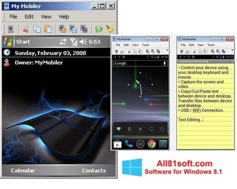 Screenshot MyMobiler para Windows 8.1