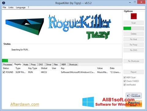 Screenshot RogueKiller para Windows 8.1