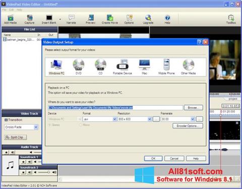 Screenshot VideoPad Video Editor para Windows 8.1