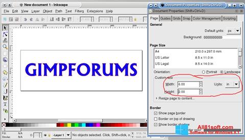 Screenshot Inkscape para Windows 8.1