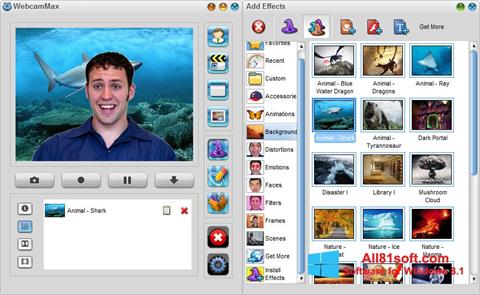 Screenshot WebcamMax para Windows 8.1