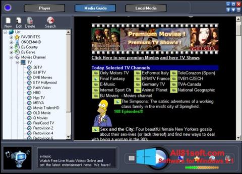 Screenshot Online TV Live para Windows 8.1